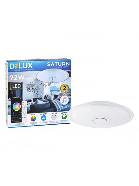 Світильник світлодіодний LCS-006 Saturn 72W+5W  3000K/4000K/6000K RGB+Music