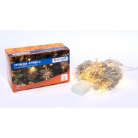 Гірлянда внутрішня DELUX STRING С 200LED 10m тепл. білий/прозорий IP20