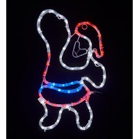 Гірлянда зовнішня DELUX MOTIF Santa Claus 55*31см б/ч/с IP44 EN