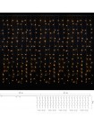 Гірлянда внутрішня DELUX CURTAIN С 320LED 3х3m тепл.біл/проз IP20