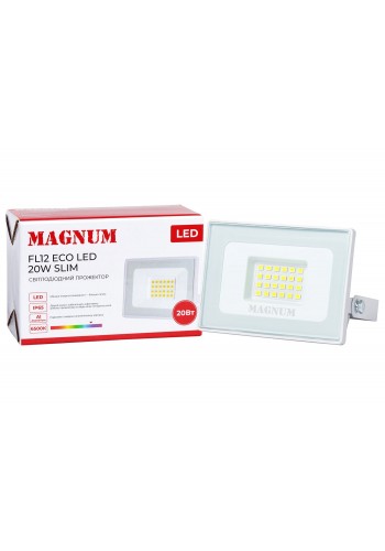 Прожектор світлодіодний MAGNUM FL12 ECO LED 20Вт slim біл. 6500К IP65