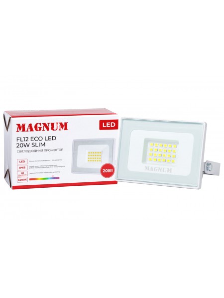 Прожектор світлодіодний MAGNUM FL12 ECO LED 20Вт slim біл. 6500К IP65 