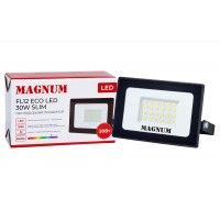 Прожектор світлодіодний MAGNUM FL12 ECO LED 30Вт slim чорн. 6500К IP65