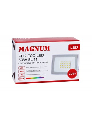 Прожектор світлодіодний MAGNUM FL12 ECO LED 30Вт slim біл. 6500К IP65 