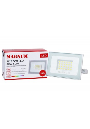 Прожектор світлодіодний MAGNUM FL12 ECO LED 30Вт slim біл. 6500К IP65