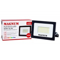 Прожектор світлодіодний MAGNUM FL12 ECO LED 50Вт slim чорн. 6500К IP65