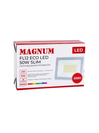 Прожектор світлодіодний MAGNUM FL12 ECO LED 50Вт slim біл. 6500К IP65_