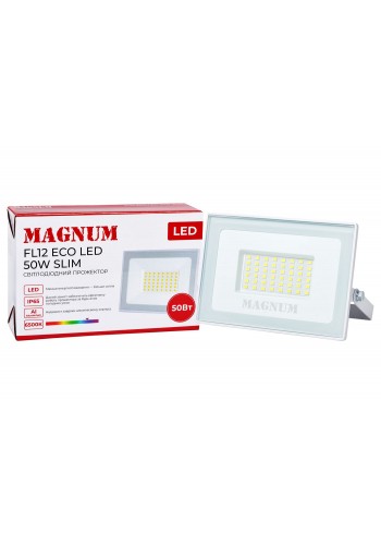 Прожектор світлодіодний MAGNUM FL12 ECO LED 50Вт slim біл. 6500К IP65_
