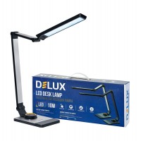 Світильник світлодіодний настільний DELUX TF-520 10 Вт LED  3000K-4000K-6000K USB серебристый