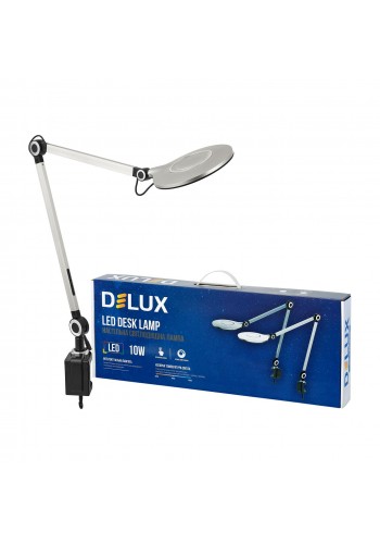 Світильник світлодіодний настільний DELUX TF-530 10 Вт LED 3000K-4000K-6000K сріблястий