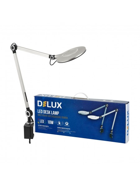 Світильник світлодіодний настільний DELUX TF-530 10 Вт LED  3000K-4000K-6000K сріблястий