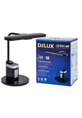 Світильник світлодіодний настільний DELUX TF-540 8 Вт LED 3000K-4000K-6000K Bluetooth колонка чорний
