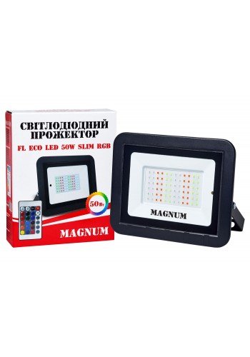 Прожектор світлодіодний MAGNUM FL ECO LED 50Вт slim RGB IP65
