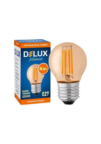Лампа світлодіодна DELUX BL50Р 4 Вт 2200K 220В E27 amber filament