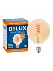 Лампа світлодіодна DELUX G125 6 Вт 2200K 220В E27 amber spiral filament