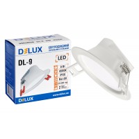 Світильник світлодіодний вбудований стельовий DELUX  DL-9 4500К 9Вт 720лм 230В