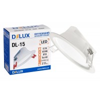 Світильник світлодіодний вбудований стельовий DELUX  DL-15 4500К 15Вт 1200лм 230В