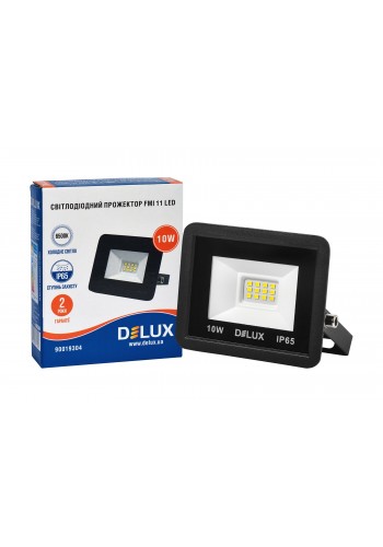 Прожектор світлодіодний DELUX FMI 11 LED 10Вт 6500К IP65 чорний