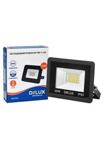 Прожектор світлодіодний DELUX FMI 11 LED 20Вт 6500К IP65 чорний