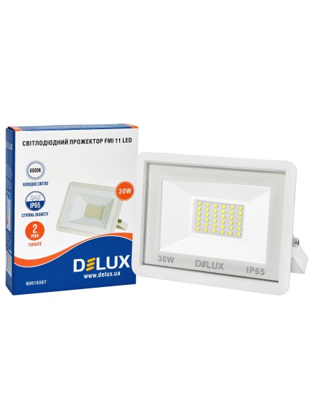 Прожектор світлодіодний DELUX  FMI 11 LED 30Вт 6500К IP65 білий