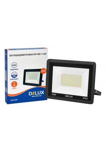Прожектор світлодіодний DELUX FMI 11 LED 50Вт 6500К IP65 чорний