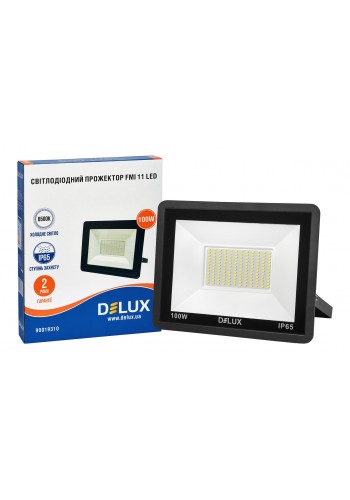 Прожектор світлодіодний DELUX FMI 11 LED 100Вт 6500К IP65 чорний