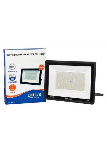 Прожектор світлодіодний DELUX FMI 11 LED 200Вт 6500К IP65 чорний
