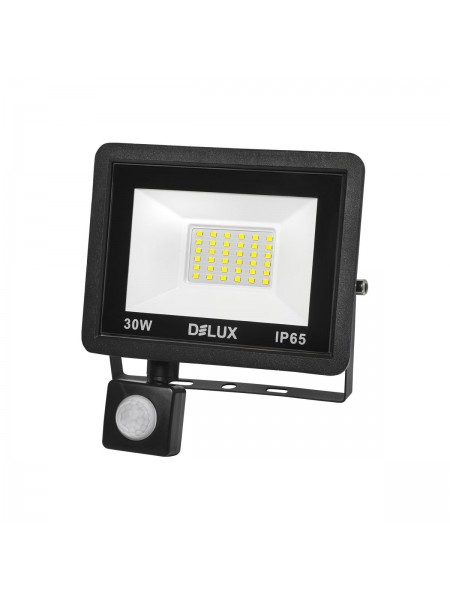 Прожектор світлодіодний DELUX FMI 11 S LED 30Вт 6500K IP65 с датч. руху чорний
