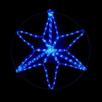 Гірлянда зовніш. DELUX MOTIF Star Z 6 кінц. 60*60см 13 flash синій IP44 EN