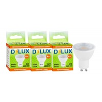 Світлодіод.лампа DELUX GU10 6Вт 60° 4100K 220В GU10 (промо 3 шт)