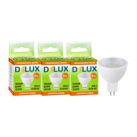 Світлодіод.лампа DELUX JCDR 6Вт 60° 3000K 220В GU5.3 (промо 3 шт)