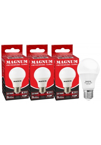 Світлодіод.лампа_MAGNUM_BL 60 12 Вт_4100K 220В E27 (промо 3 шт)