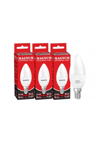 Світлодіод.лампа_MAGNUM_BL37B 6,5Вт_4100K 220В E14 (промо 3 шт)