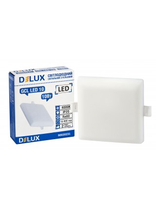 Світ-к світлодіод. DELUX GCL  LED 10 4000К 10Вт 230В SQUARE
