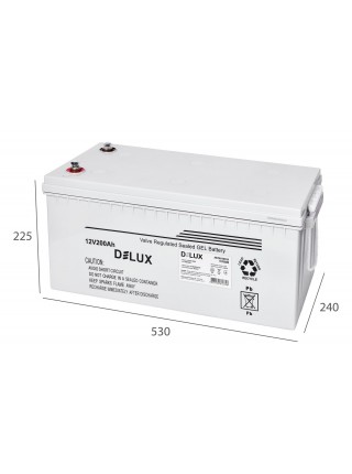 Акумулятор DELUX LB 12V 200AH гелевий