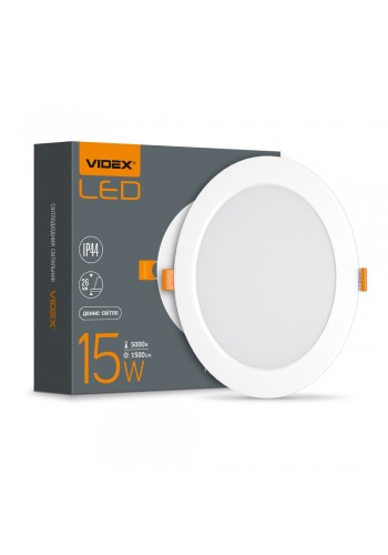 LED світильник Back вбудований круглий VIDEX 15W 5000K VL-DLBR-155 - 480475