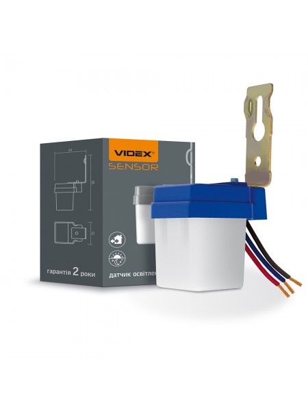 Датчик освітленості VIDEX VL-SN01 6A 220V фотометричний VL-SN01 - 299327