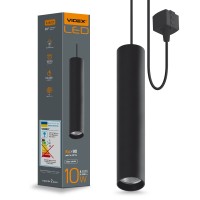 LED світильник підвісний трековий VIDEX 10W 4100K чорний VL-ST-10034B - 480789