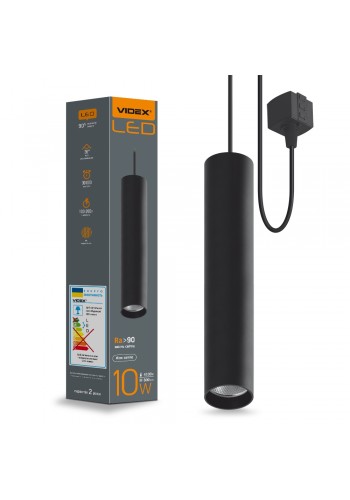 LED світильник підвісний трековий VIDEX 10W 4100K чорний VL-ST-10034B - 480789