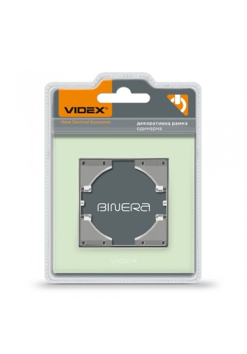 Рамка зелене скло одинарна горизонтальна VIDEX BINERA VF-BNFRG1H-GR - 295596