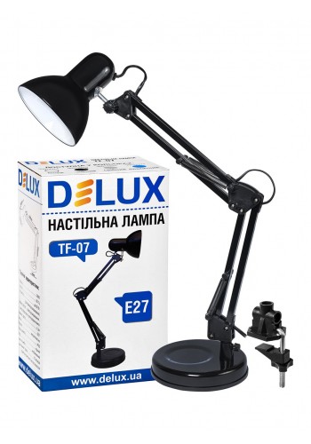 Світильник настільний DELUX TF-07 E27 чорний