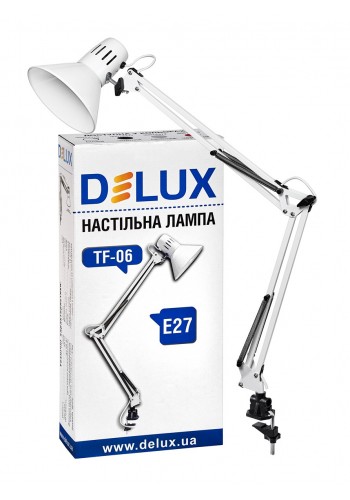 Світильник настільний DELUX TF-06 E27 білий
