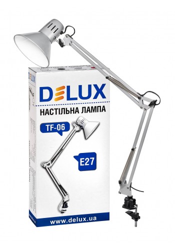 Світильник настільний DELUX TF-06 E27 срібло