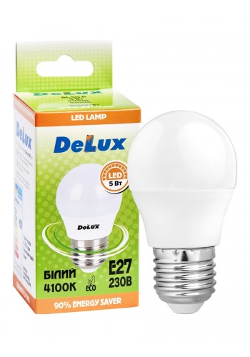 Лампа світлодіодна DELUX BL50P 5 Вт 4100K 220В E27 білий