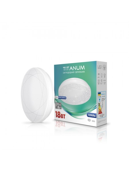 LED світильник настінно-стельовий TITANUM 18W 5000K Орбіта TLCL-185OR - 481809