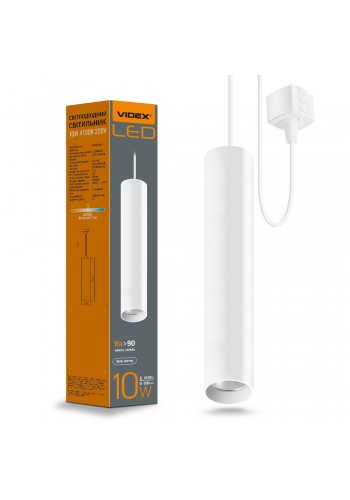 LED світильник підвісний трековий VIDEX 10W 4100K білий VL-ST-10034W - 480765