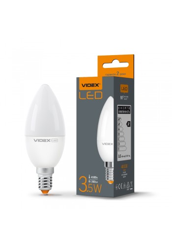 LED лампа VIDEX C37e 3.5W E14 4100K VL-C37e-35144 - 292588