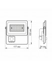 LED прожектор VIDEX F2e 30W 5000K з датчиком руху та освітленості VL-F2e305W-S - 480413