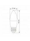 LED лампа VIDEX C37e 7W E27 4100K VL-C37e-07274 - 297316