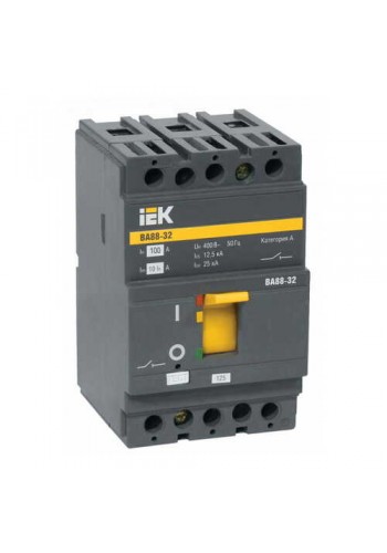 Автоматичний вимикач IEK ВА 88-32 3P 80A 25kA (SVA10-3-0080)